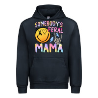 Navy somebody's feral mama Urban Hoodie - JahusDesignShop