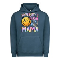 Pigment Midnight Navy somebody's feral mama Urban Hoodie - JahusDesignShop
