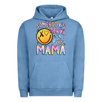 Pigment Pebble Blue somebody's feral mama Urban Hoodie - JahusDesignShop