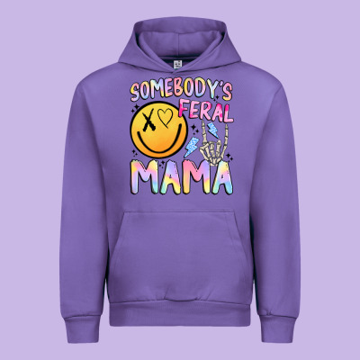 Somebody's Feral Mama Urban Hoodie Designed By Jahusdesignshop