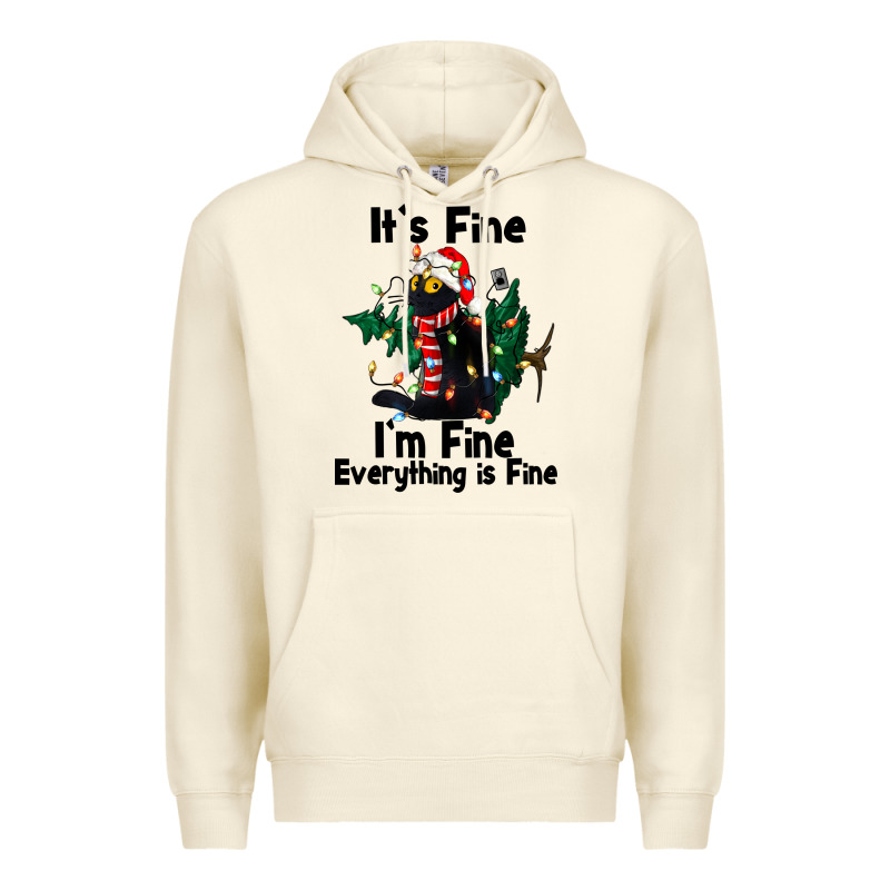 It's Fine I'am Fine Everything Is Fine Premium Hoodie by FaDigitalArtStudio | Teevron