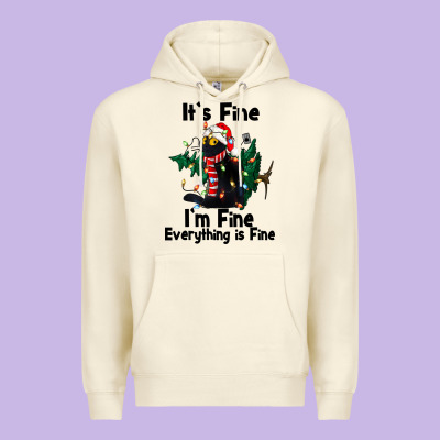 It's Fine I'am Fine Everything Is Fine Premium Hoodie Designed By Fadigitalartstudio