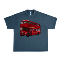 Midnight Navy double decker bus Urban Heavy Tee - Artiststas