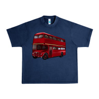 Navy double decker bus Urban Heavy Tee - Artiststas