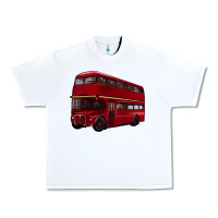 White double decker bus Urban Heavy Tee - Artiststas