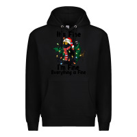Black It's Fine I'am Fine Everything Is Fine Premium Hoodie - FaDigitalArtStudio