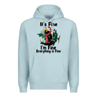 Blue Mist It's Fine I'am Fine Everything Is Fine Premium Hoodie - FaDigitalArtStudio