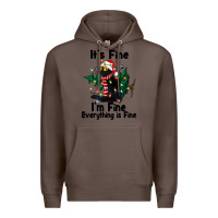 Coffee It's Fine I'am Fine Everything Is Fine Premium Hoodie - FaDigitalArtStudio