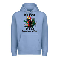 Colony Blue It's Fine I'am Fine Everything Is Fine Premium Hoodie - FaDigitalArtStudio