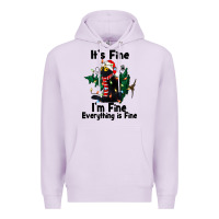 Lilac It's Fine I'am Fine Everything Is Fine Premium Hoodie - FaDigitalArtStudio