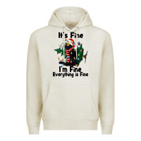 Oatmeal Heather It's Fine I'am Fine Everything Is Fine Premium Hoodie - FaDigitalArtStudio