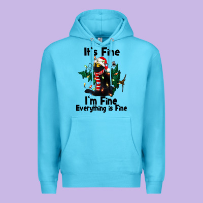 It's Fine I'am Fine Everything Is Fine Premium Hoodie Designed By Fadigitalartstudio