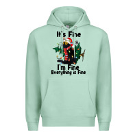 Seafoam It's Fine I'am Fine Everything Is Fine Premium Hoodie - FaDigitalArtStudio