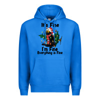 True Royal It's Fine I'am Fine Everything Is Fine Premium Hoodie - FaDigitalArtStudio