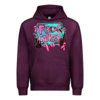 Mauve Wine fuck cancer Urban Hoodie - AdoDesignShop