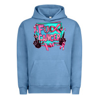 Pigment Pebble Blue fuck cancer Urban Hoodie - AdoDesignShop