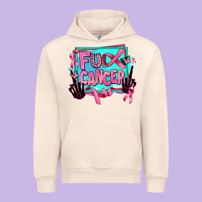 Fuck Cancer Urban Hoodie Designed By Adodesignshop