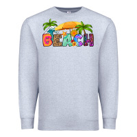 Heather Grey beach Premium Sweatshirt - RanaPortraitStore