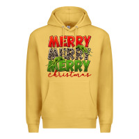 Antique Gold Merry christmas Premium Hoodie - FaDigitalArtStudio