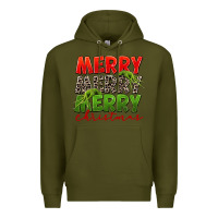 Army Green Merry christmas Premium Hoodie - FaDigitalArtStudio