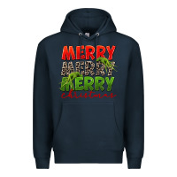 Navy Merry christmas Premium Hoodie - FaDigitalArtStudio