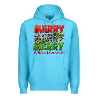 Ocean Blue Merry christmas Premium Hoodie - FaDigitalArtStudio