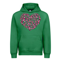 Emerald breast cancer ribbon heart Urban Hoodie - AdoDesignShop