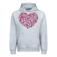 Heather Grey breast cancer ribbon heart Urban Hoodie - AdoDesignShop