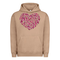 Pigment Burro breast cancer ribbon heart Urban Hoodie - AdoDesignShop