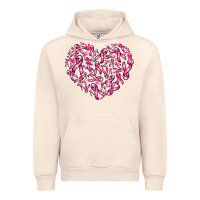 Sandshell breast cancer ribbon heart Urban Hoodie - AdoDesignShop