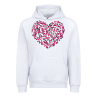 White breast cancer ribbon heart Urban Hoodie - AdoDesignShop