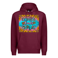 Burgundy coffee teach repeat Premium Hoodie - HRA Design Shop