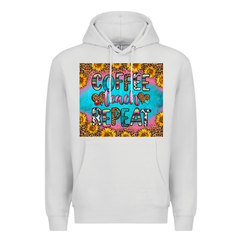 Coffee Teach Repeat Premium Hoodie by HRA Design Shop | Teevron