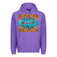 Purple coffee teach repeat Premium Hoodie - HRA Design Shop