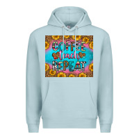 Blue Mist coffee teach repeat Premium Hoodie - HRA Design Shop