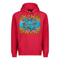 Cardinal coffee teach repeat Premium Hoodie - HRA Design Shop