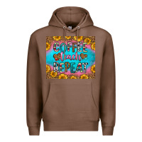 Chestnut coffee teach repeat Premium Hoodie - HRA Design Shop