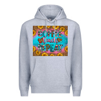 Heather Grey coffee teach repeat Premium Hoodie - HRA Design Shop