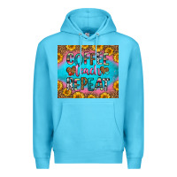 Ocean Blue coffee teach repeat Premium Hoodie - HRA Design Shop