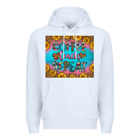 White coffee teach repeat Premium Hoodie - HRA Design Shop