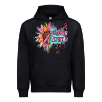 Black sunflower in october we wear pink Urban Hoodie - AdoDesignShop