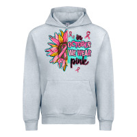 Heather Grey sunflower in october we wear pink Urban Hoodie - AdoDesignShop