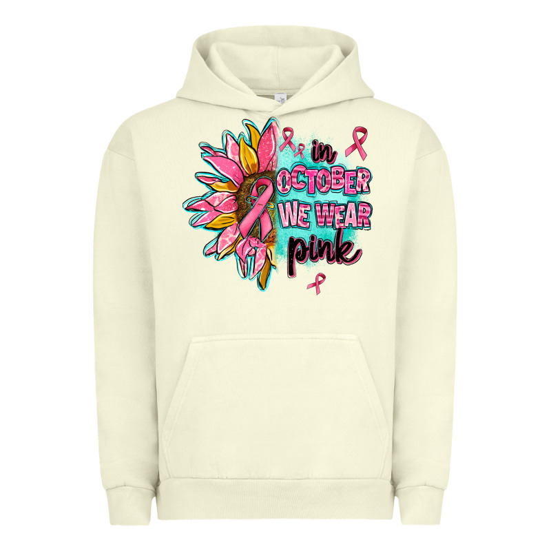 Sunflower In October We Wear Pink Urban Hoodie by AdoDesignShop | Teevron