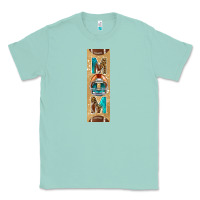 Seafoam american football with leopard pen wraps Classic Tee - BundleAndBundleShop