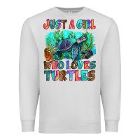Dove Grey just a girl who loves turtles Premium Sweatshirt - RanaPortraitStore
