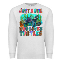 Oatmeal Heather just a girl who loves turtles Premium Sweatshirt - RanaPortraitStore