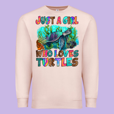 Premium Sweatshirt just a girl who loves turtles