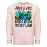 Pale Pink just a girl who loves turtles Premium Sweatshirt - RanaPortraitStore