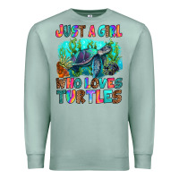 Seafoam just a girl who loves turtles Premium Sweatshirt - RanaPortraitStore