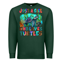 Sports Green just a girl who loves turtles Premium Sweatshirt - RanaPortraitStore